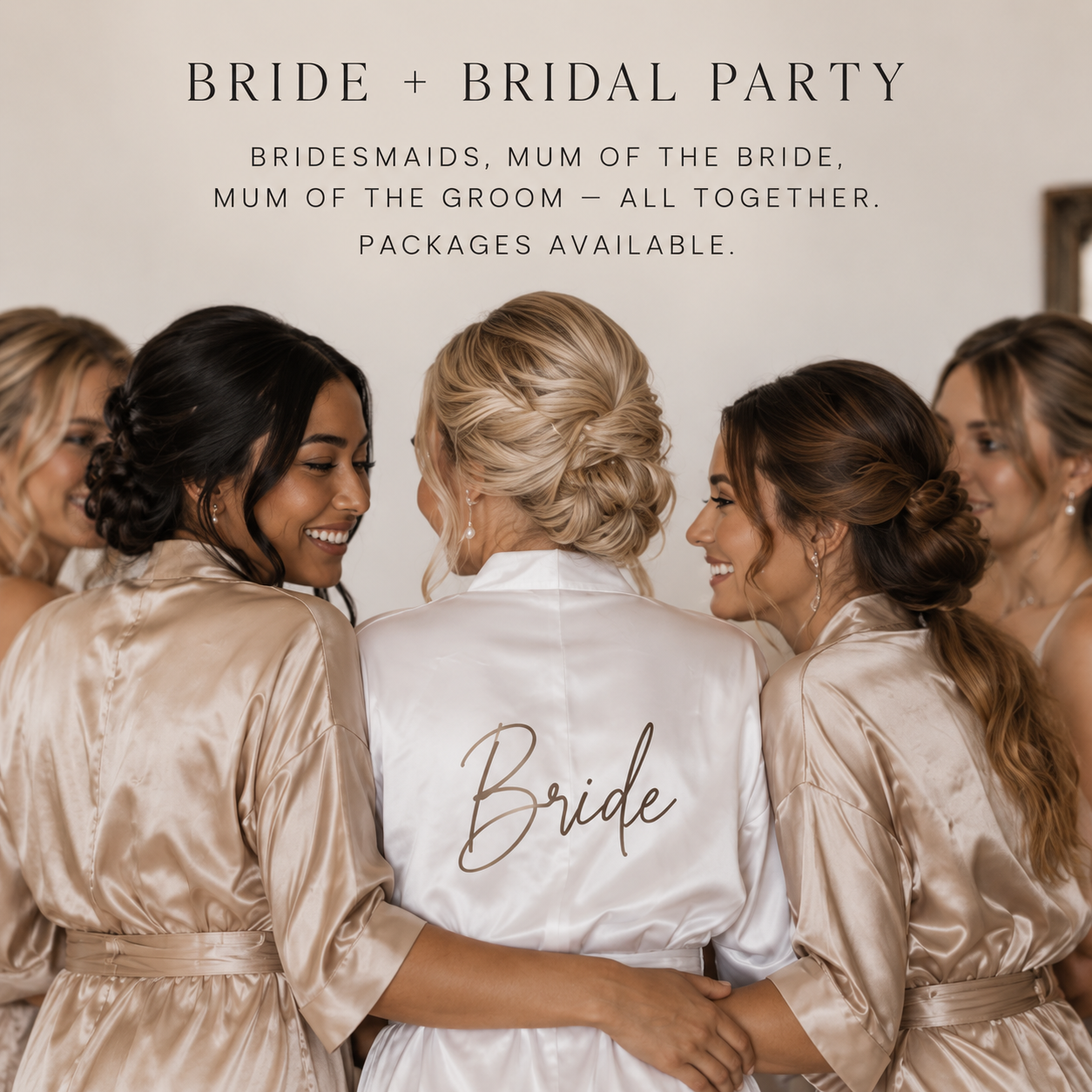 Bride and bridal party styling