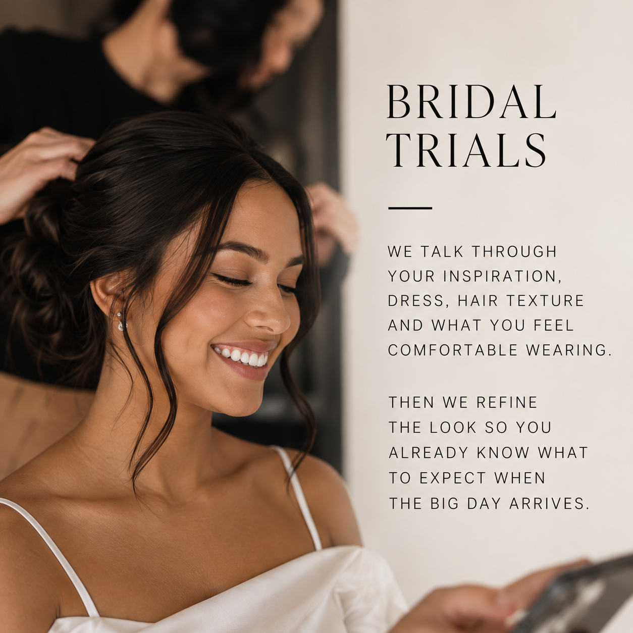 Bridal hair trial